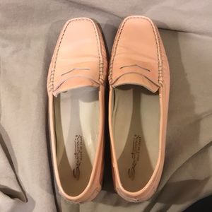 Pink loafers